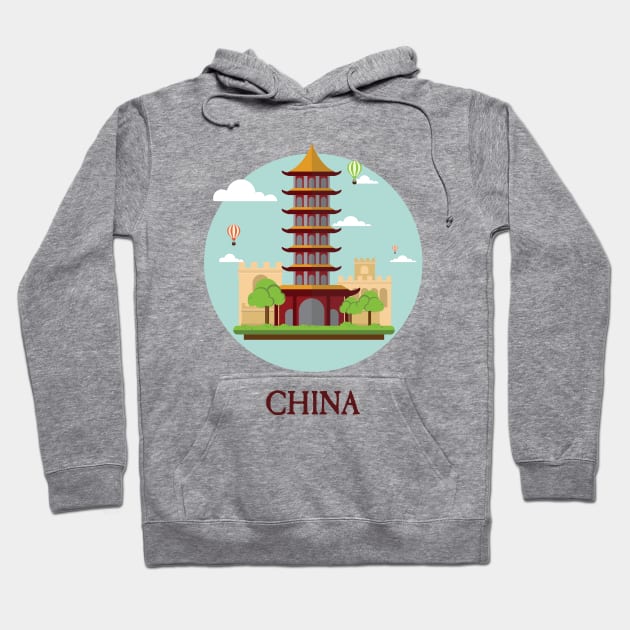 China Peoples Republic PRC Beijing Tourist Travellers Edition Hoodie by PatrioTEEism
